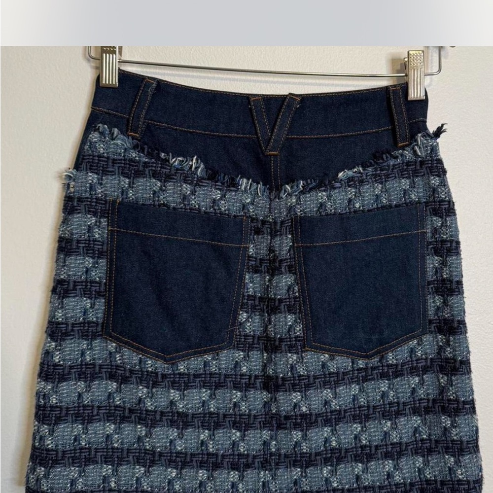 Veronica Beard Blue Tweed Skirt - Picture 6 of 7